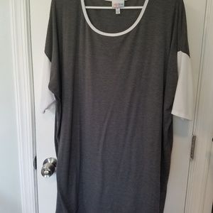Lularoe Irma XL Gray and White